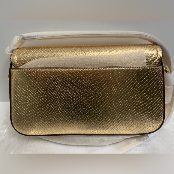 Michael Kors Parker Snake Embossed Leather Shoulder Bag - Picture 9 of 9